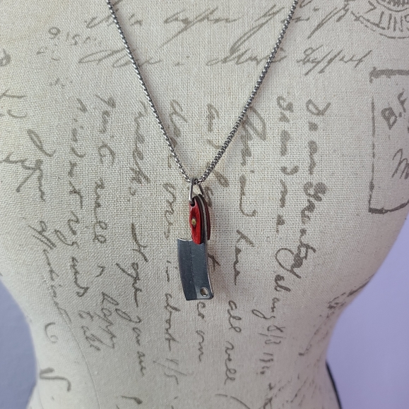 Stainless Steel Butcher Knife Hatchet Cleaver Wood - Picture 3 of 12